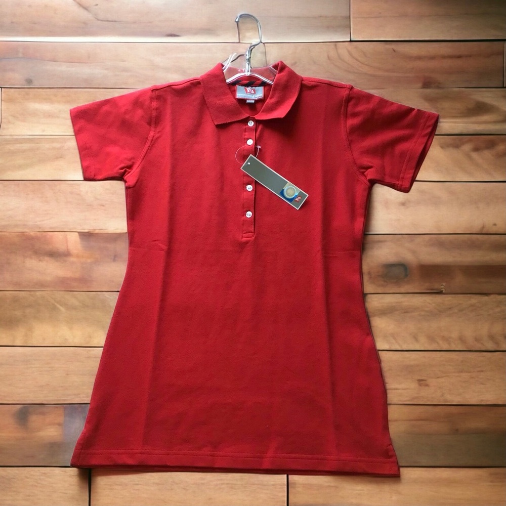 Pennington & Bailes Red Work/School Uniform Polo Shirt Size S NWT